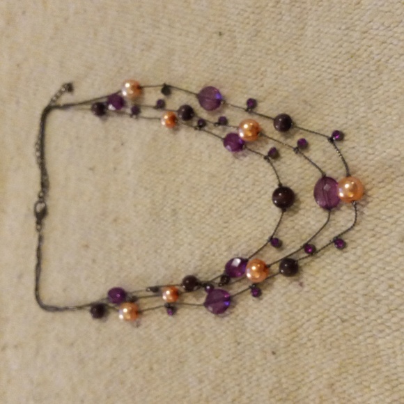 Cheerful Pink & Purple necklace - Picture 2 of 8